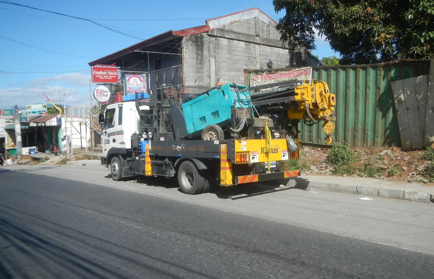 Truck-mounted drilling equipment used for specialised roadside and utility hole applications